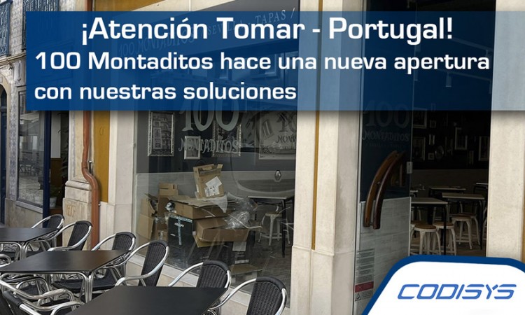 El excelente software de Codisys gestiona el nuevo local de 100 Montaditos en Tomar (Portugal)